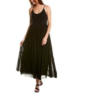 Vince black gathered cami dress NWT size xs